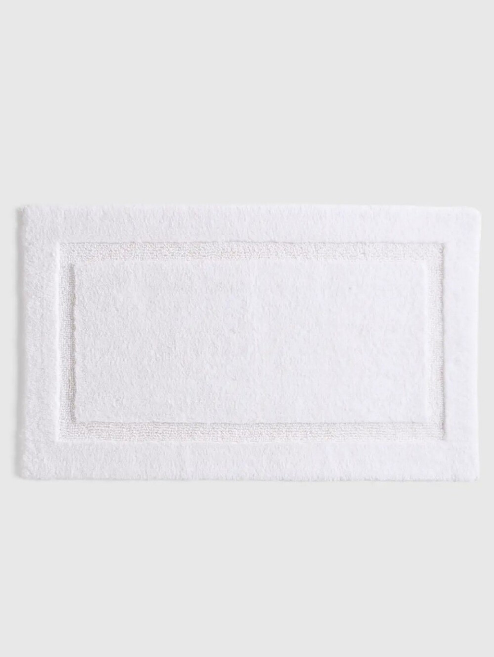 Turkish Cotton Non-Slip Bath Rug, White